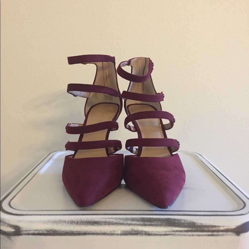 Burgundy Strappy Heels